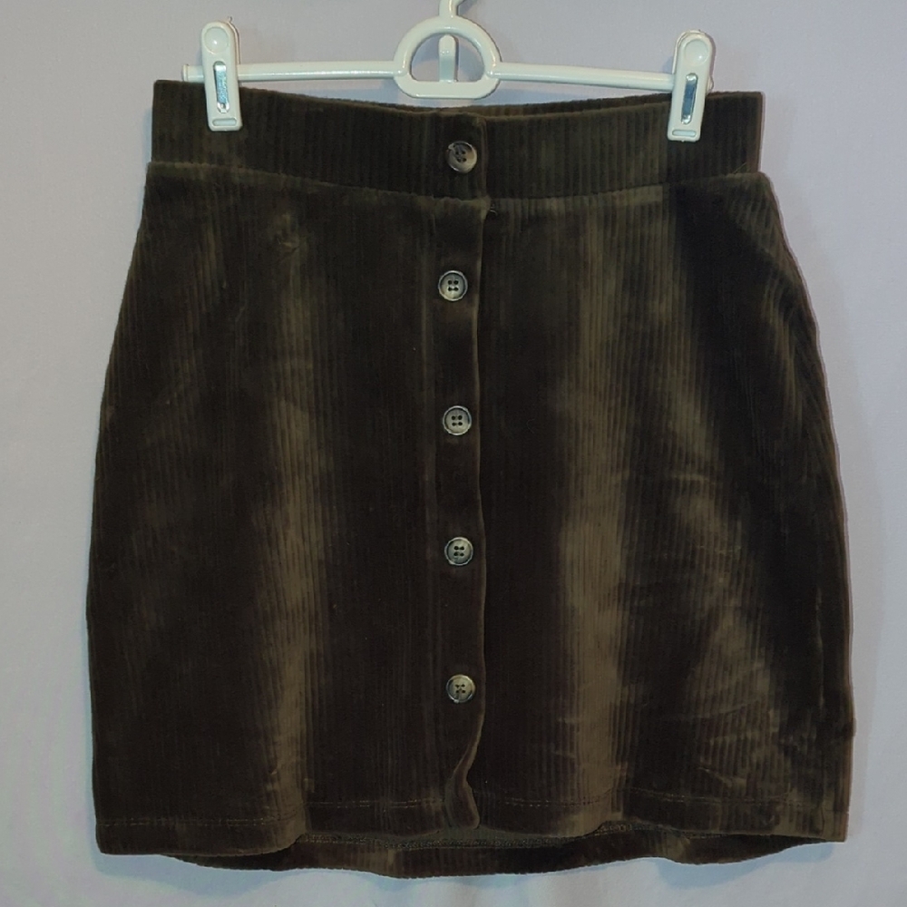 UNIONBAY Dark Brown Corduroy Mini Skirt